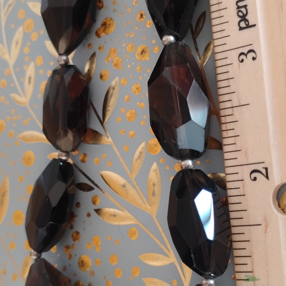 High Faceted Smoky Quartz Necklace - Picture 8 of 9